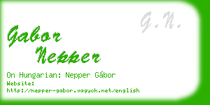 gabor nepper business card