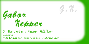 gabor nepper business card